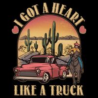 Vintage I Got A Heart Like A Truck Cowgirl Visor