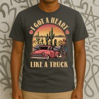 Vintage I Got A Heart Like A Truck Cowgirl T-Shirt