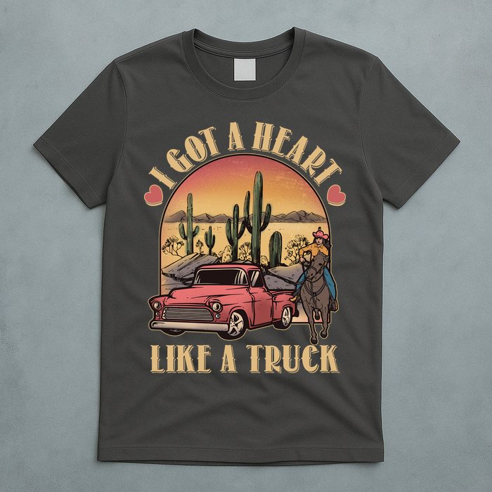 Vintage I Got A Heart Like A Truck Cowgirl T-Shirt