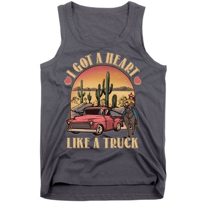 Vintage I Got A Heart Like A Truck Cowgirl Tank Top