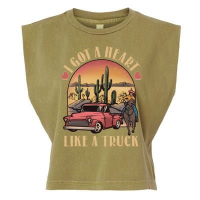 Vintage I Got A Heart Like A Truck Cowgirl Garment-Dyed Women's Muscle Tee