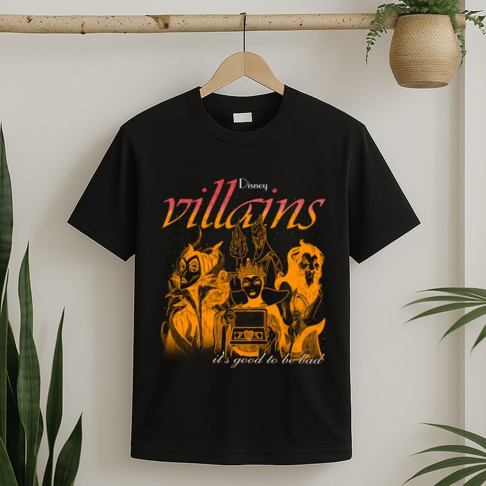 Villains Its Good To Be Bad Retro Maleficent Evil Queen Hades Jafa T-Shirt