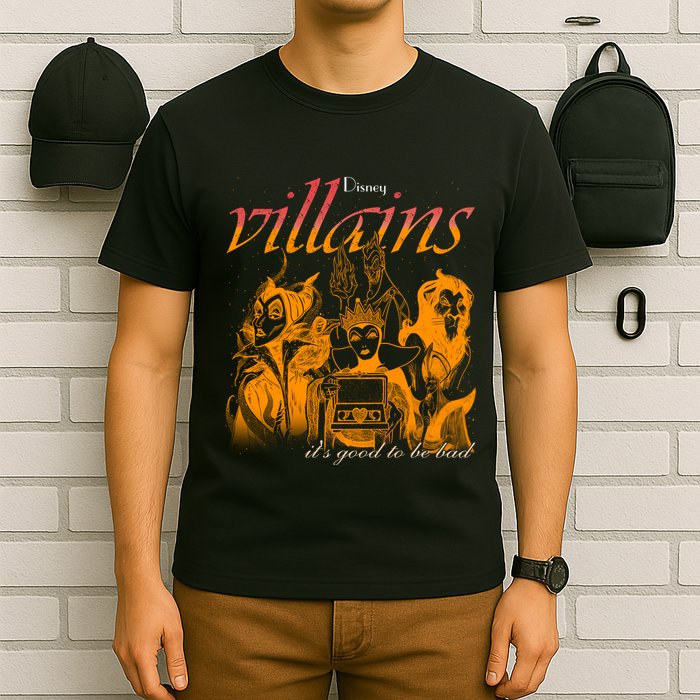 Villains Its Good To Be Bad Retro Maleficent Evil Queen Hades Jafa T-Shirt