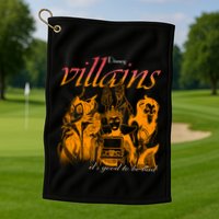 Villains Its Good To Be Bad Retro Maleficent Evil Queen Hades Jafa Golf Towel