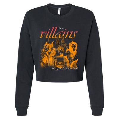 Villains Its Good To Be Bad Retro Maleficent Evil Queen Hades Jafa Cropped Pullover Crew