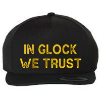 Vintage In Glock We Trust Wool Snapback Cap