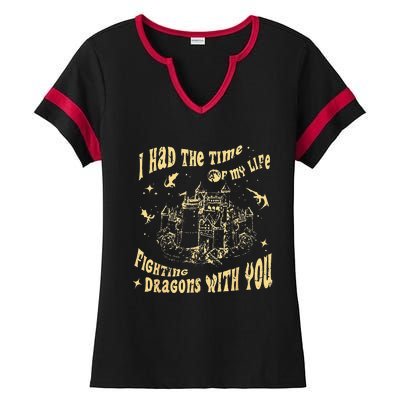 Vintage I Had The Time Of My Life Fighting Dragons With You Ladies Halftime Notch Neck Tee