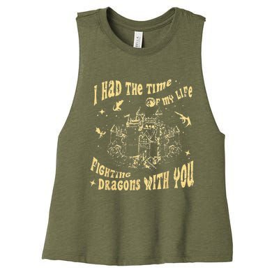 Vintage I Had The Time Of My Life Fighting Dragons With You Women's Racerback Cropped Tank