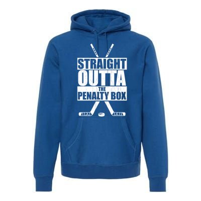 Vintage Ice Hockey Player Straight Outta The Penalty Box Gift Premium Hoodie