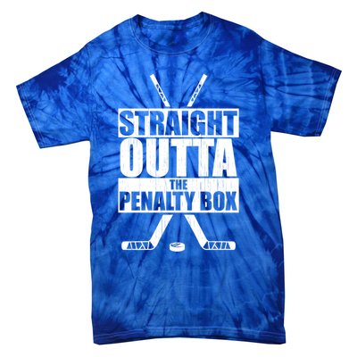 Vintage Ice Hockey Player Straight Outta The Penalty Box Gift Tie-Dye T-Shirt