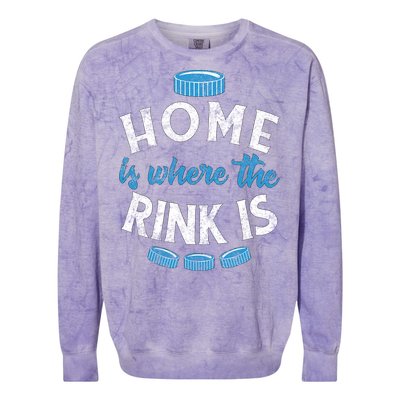 Vintage Ice Hockey Quote Mom Dad Player Fan Gift Colorblast Crewneck Sweatshirt