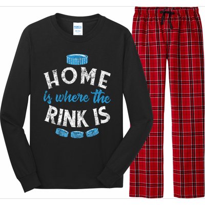 Vintage Ice Hockey Quote Mom Dad Player Fan Gift Long Sleeve Pajama Set