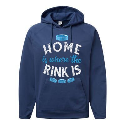 Vintage Ice Hockey Quote Mom Dad Player Fan Gift Performance Fleece Hoodie