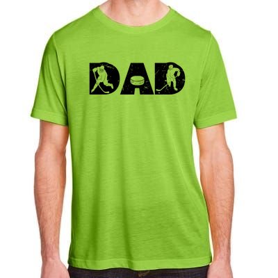 Vintage Ice Hockey Dad Fathers Day Family Matching Player Funny Gift Adult ChromaSoft Performance T-Shirt