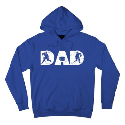 Vintage Ice Hockey Dad Fathers Day Family Matching Player Funny Gift Hoodie