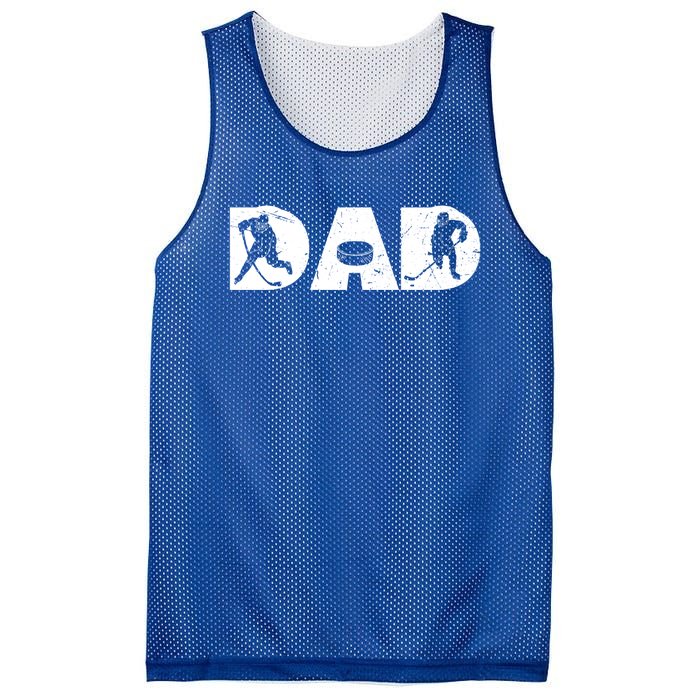 Vintage Ice Hockey Dad Fathers Day Family Matching Player Funny Gift Mesh Reversible Basketball Jersey Tank