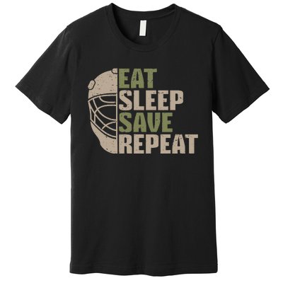 Vintage Ice Hockey Goalie Premium T-Shirt