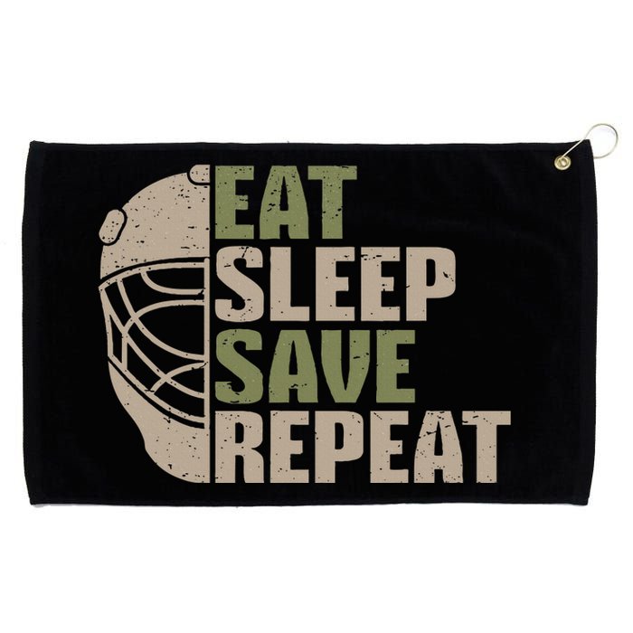 Vintage Ice Hockey Goalie Grommeted Golf Towel