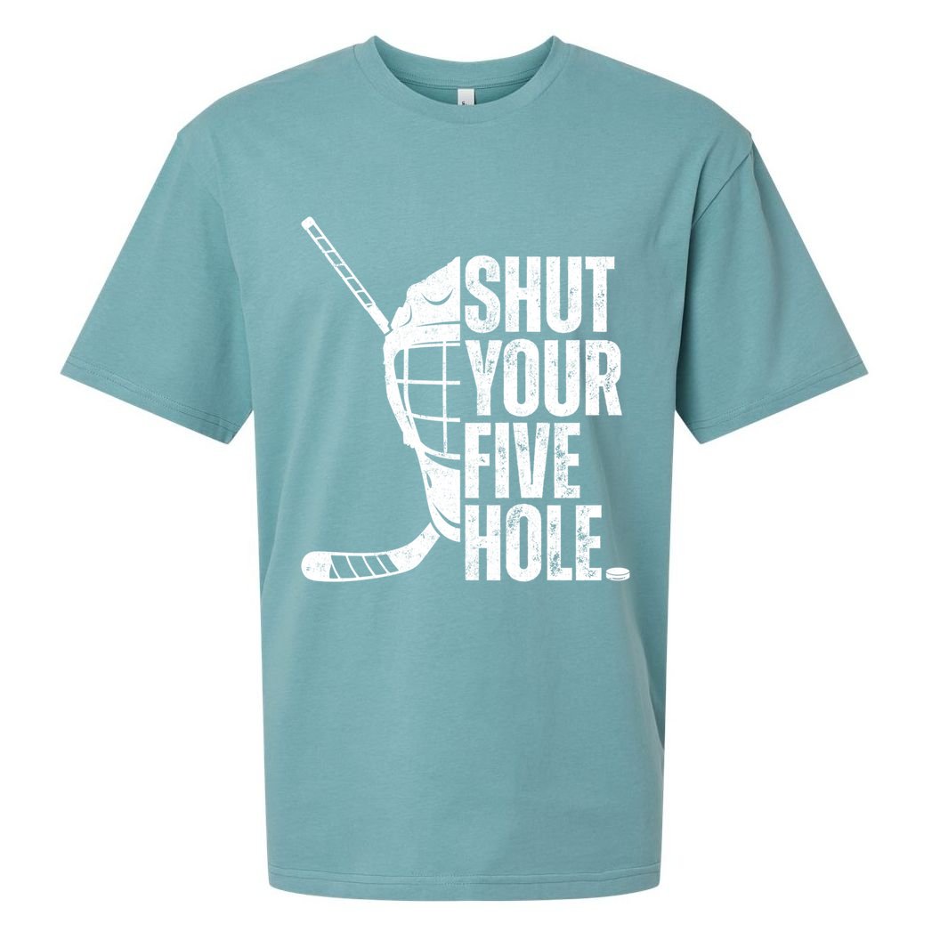 Vintage Ice Hockey Goalie Funny Shut Your Five Hole Cute Gift Sueded Cloud Jersey T-Shirt
