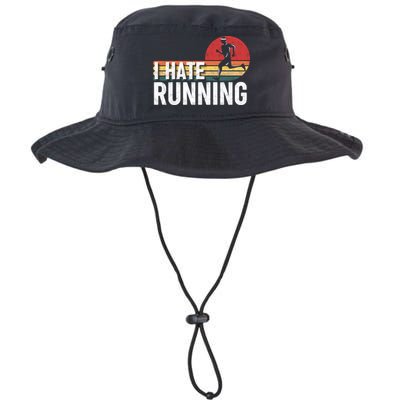 Vintage I Hate Running Funny FatherS Day Marathon Runner Gift Bucket Hat