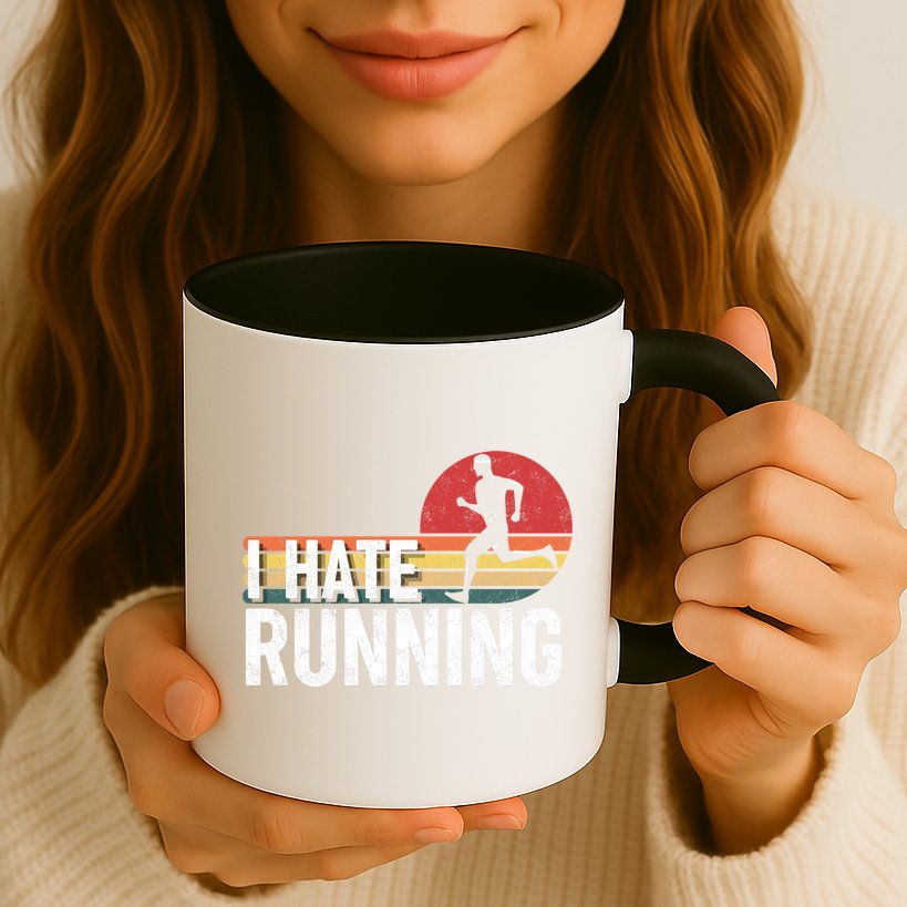 Vintage I Hate Running Funny FatherS Day Marathon Runner Gift Mug
