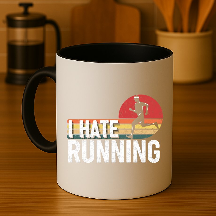 Vintage I Hate Running Funny FatherS Day Marathon Runner Gift Mug