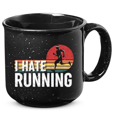 Vintage I Hate Running Funny FatherS Day Marathon Runner Gift 15oz Campfire Ceramic Mug