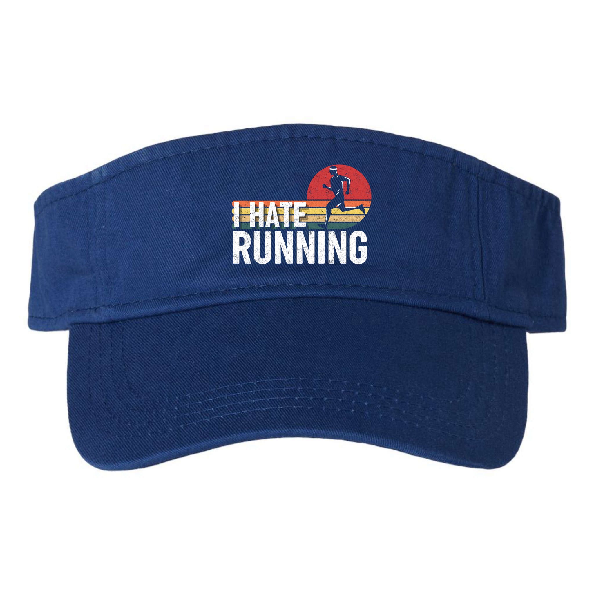 Vintage I Hate Running Funny FatherS Day Marathon Runner Gift Visor