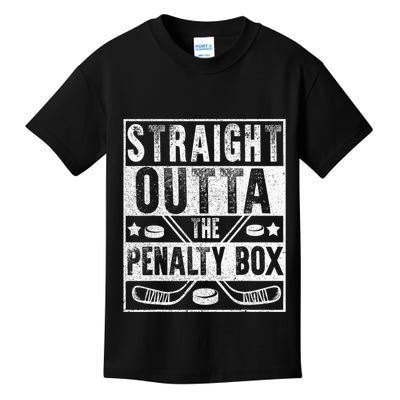 Vintage Ice Hockey Goalie USA Flag Gift For Goalie Kids T-Shirt