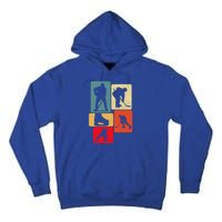 Vintage Ice Hockey Silhouette Players Retro Style Design Meaningful Gift Tall Hoodie