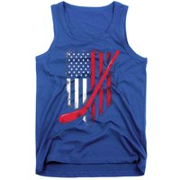 Vintage Ice Hockey American Flag Gift Tank Top