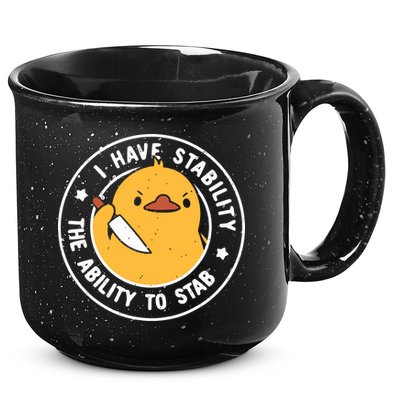 Vintage I Have Stability The Ability To Stab 15oz Campfire Ceramic Mug