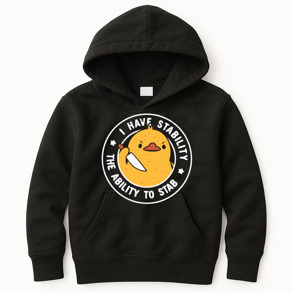Vintage I Have Stability The Ability To Stab Kids Hoodie