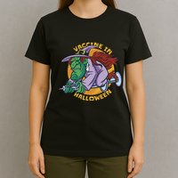 Vaccine In Halloween Witch T-Shirt