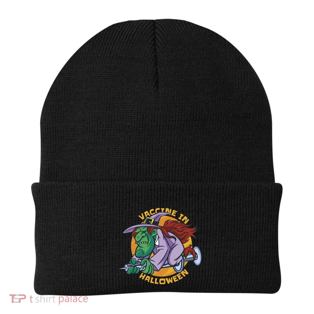 Vaccine In Halloween Witch Beanie