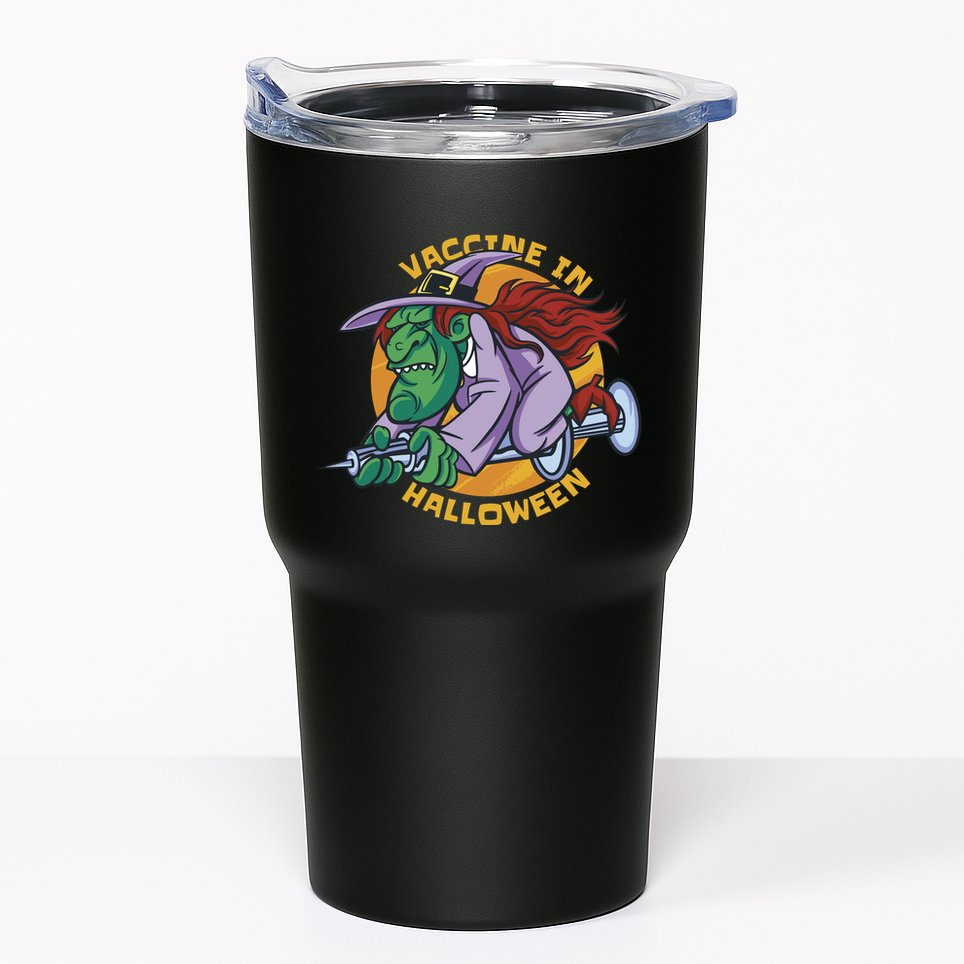 Vaccine In Halloween Witch Tumbler