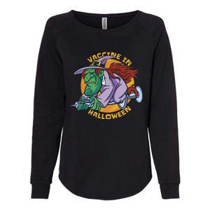 Vaccine In Halloween Witch Womens California Wash Sweatshirt