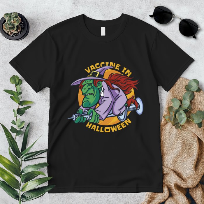 Vaccine In Halloween Witch Premium T-Shirt