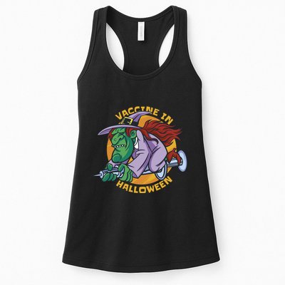 Vaccine In Halloween Witch Womens Tank Top