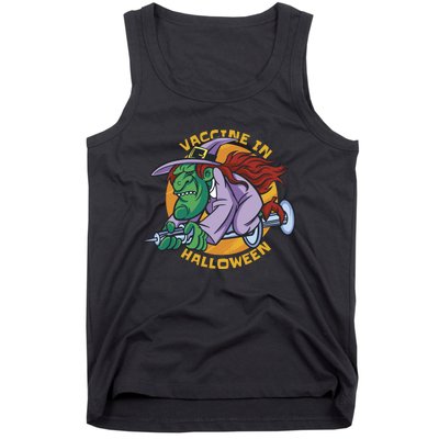 Vaccine In Halloween Witch Tank Top