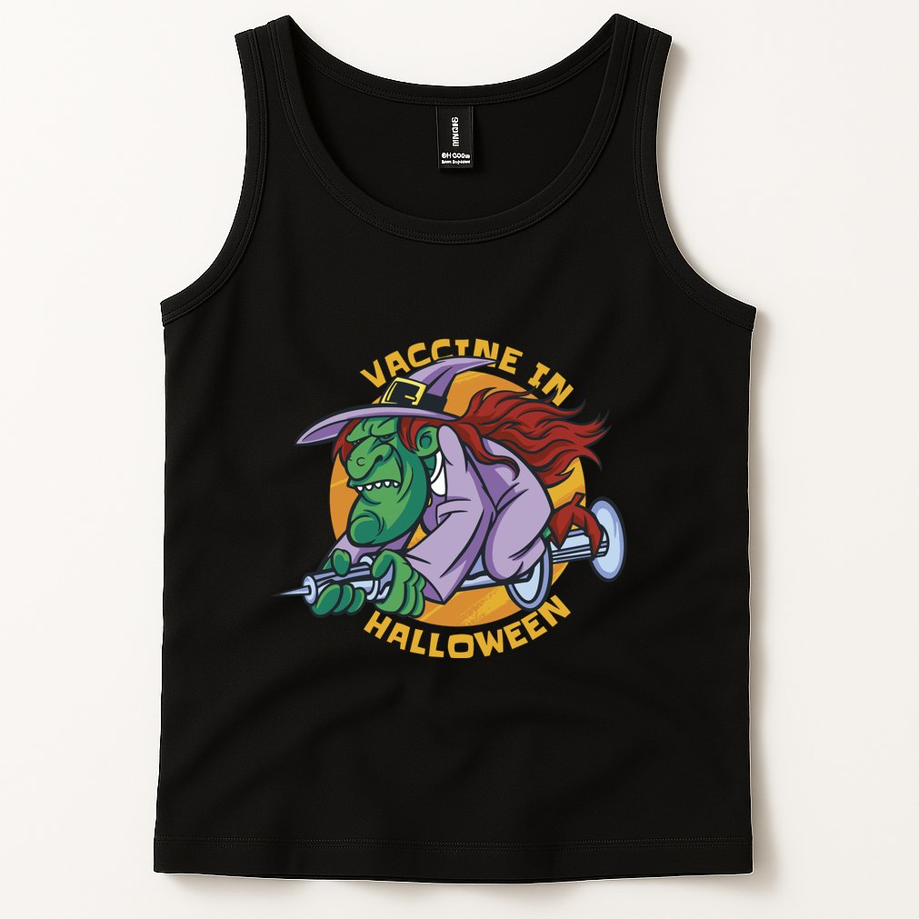 Vaccine In Halloween Witch Tank Top