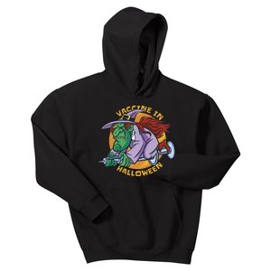 Vaccine In Halloween Witch Kids Hoodie