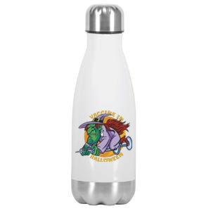 Vaccine In Halloween Witch Stainless Steel Insulated Water Bottle