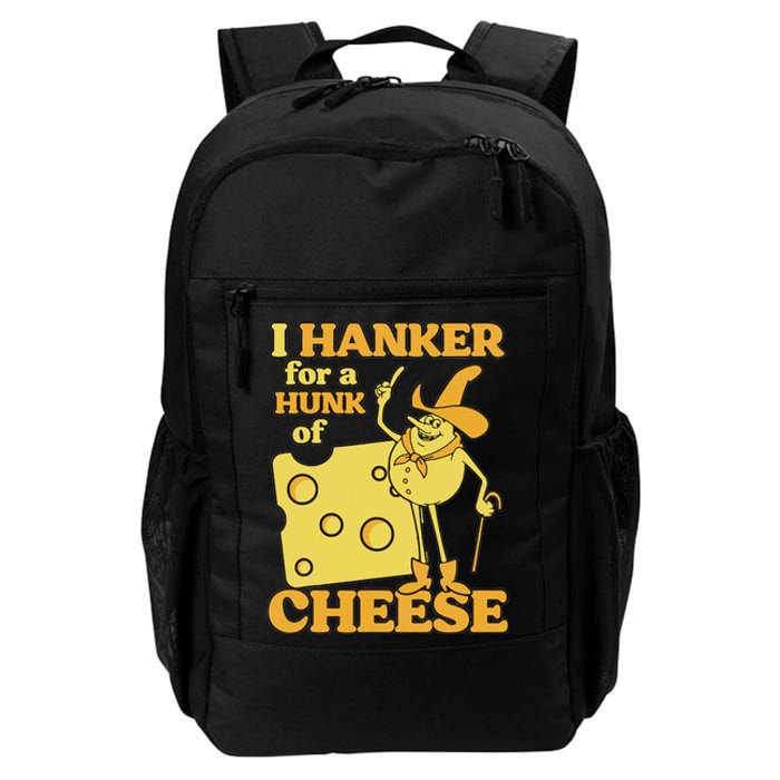 Vintage I Hanker For A Hunk O Cheese Retro Funny Meme Daily Commute Backpack