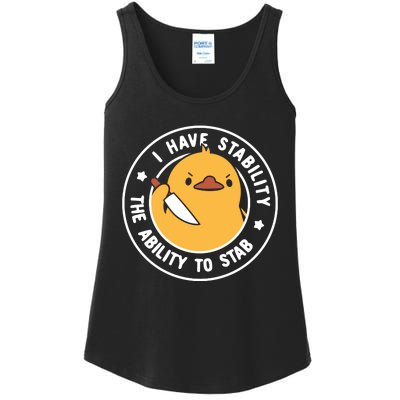 Vintage I Have Stability The Ability To Stab Ladies Essential Tank