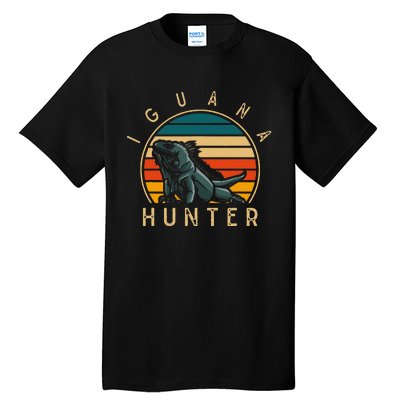 Vintage Iguana Hunter Funny Reptile Lover Tall T-Shirt