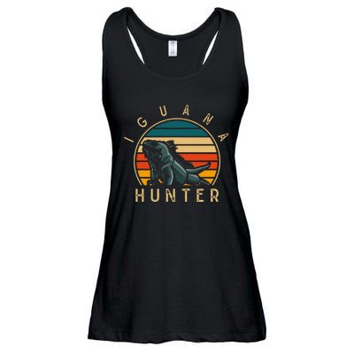 Vintage Iguana Hunter Funny Reptile Lover Ladies Essential Flowy Tank