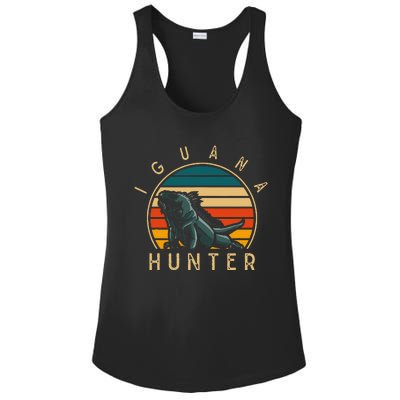 Vintage Iguana Hunter Funny Reptile Lover Ladies PosiCharge Competitor Racerback Tank