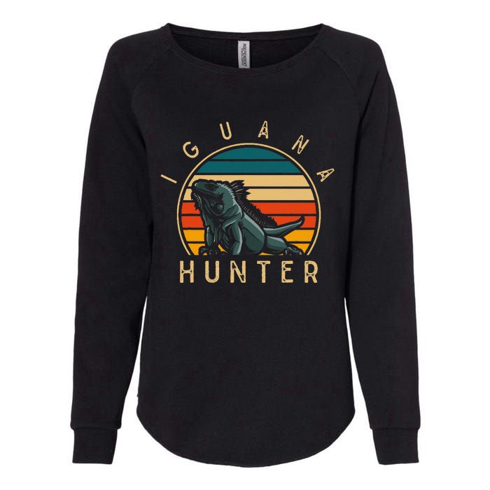 Vintage Iguana Hunter Funny Reptile Lover Womens California Wash Sweatshirt