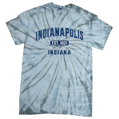 Visit Indianapolis Indiana Vintage Athletic Souvenir Tie-Dye T-Shirt